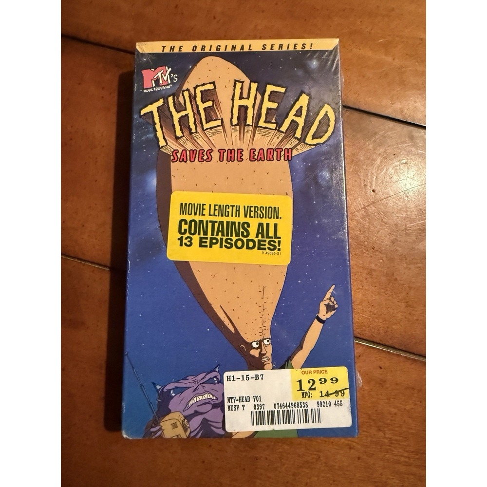 MTV'S THE HEAD SAVES EARTH VHS Original Series Anime Animated Cartoo Rare SEALED